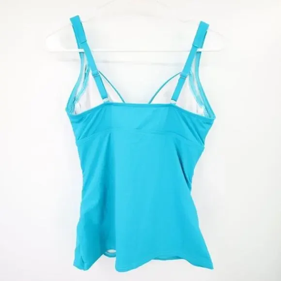 Lands End Aqua Blue Turquoise Twist Swim Tankini Top Size 6 NWOT - Picture 10 of 10